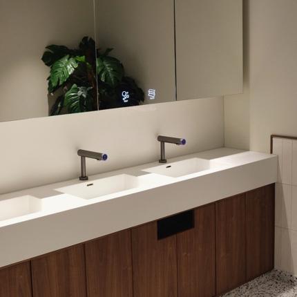 6012-PANEL, built-in soap- and paper towel dispenser, 23.62