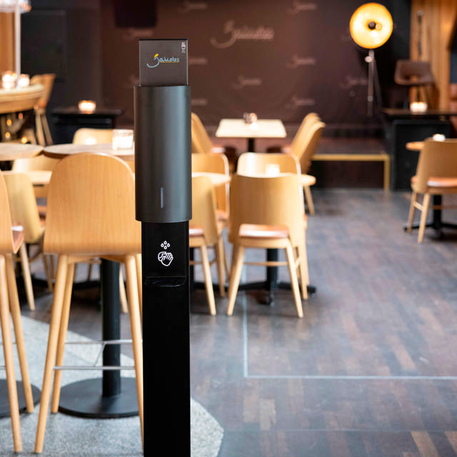 BJÖRK dispenser, liquid soap/disinfectant, white