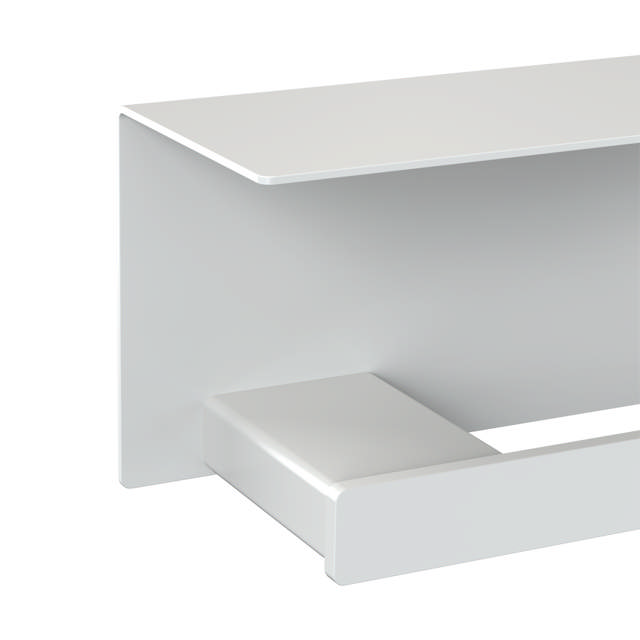 Toilet roll holder with a shelf, right-oriented, white