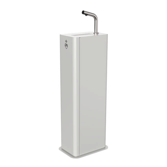 COLUMN sanitiser stand w/adapter, white
