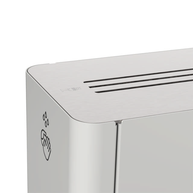 COLUMN JUNIOR sanitiser stand w/batteries, white